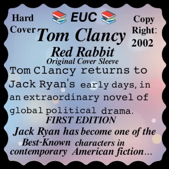 𝘛𝘰𝘮 𝘊𝘭𝘢𝘯𝘤𝘺 𝘙𝘦𝘥 𝘙𝘢𝘣𝘣𝘪𝘵 1𝘴𝘵 𝘌𝘋𝘐𝘛𝘐𝘖𝘕  𝘉𝘰𝘰𝘬 - Picture 2 of 13